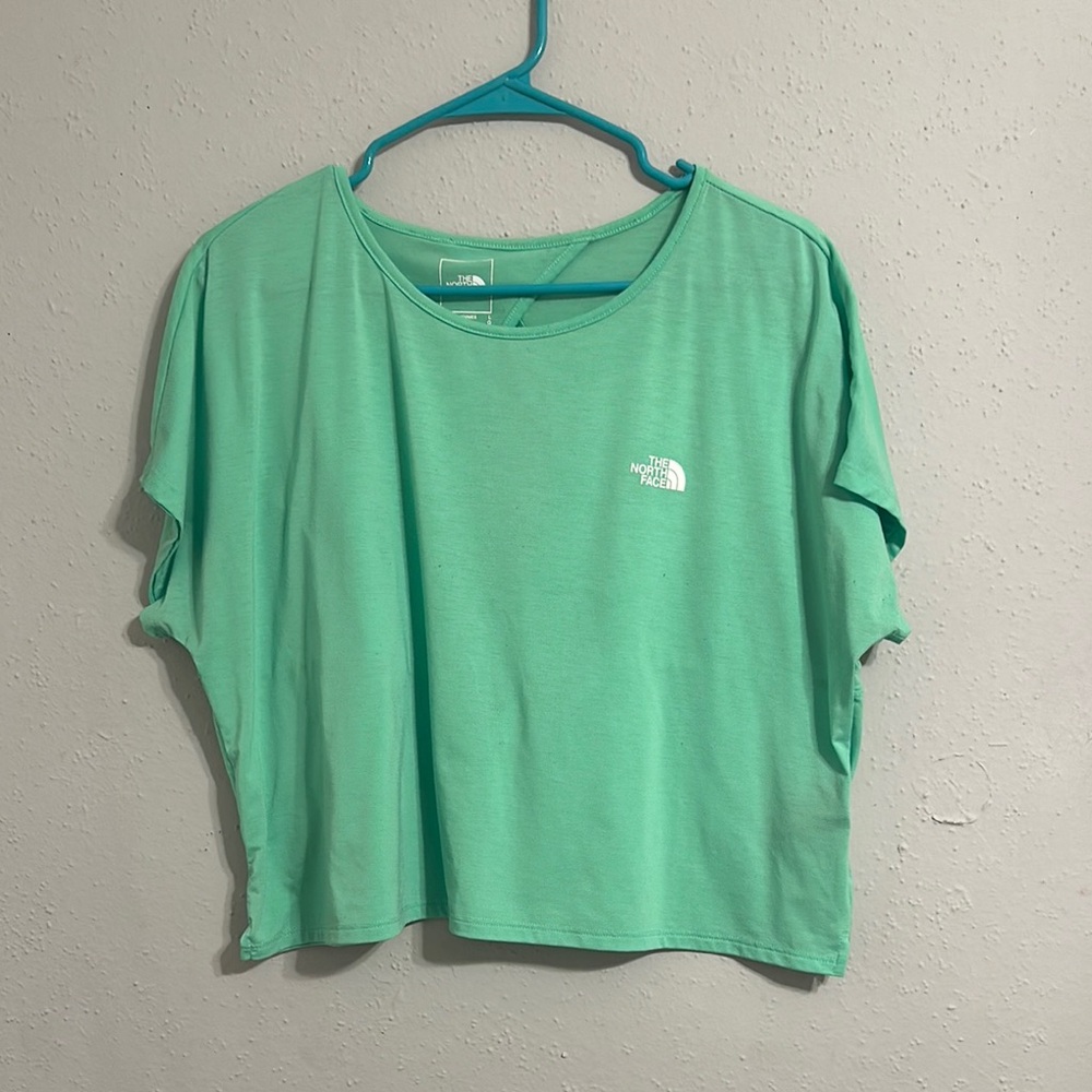 The North Face Green Short Sleeve Crop Top